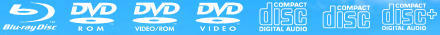 Blu-ray DVDROM DVD VIDEO/ROM DVD VIDEO CDCA CDROM CDDA+